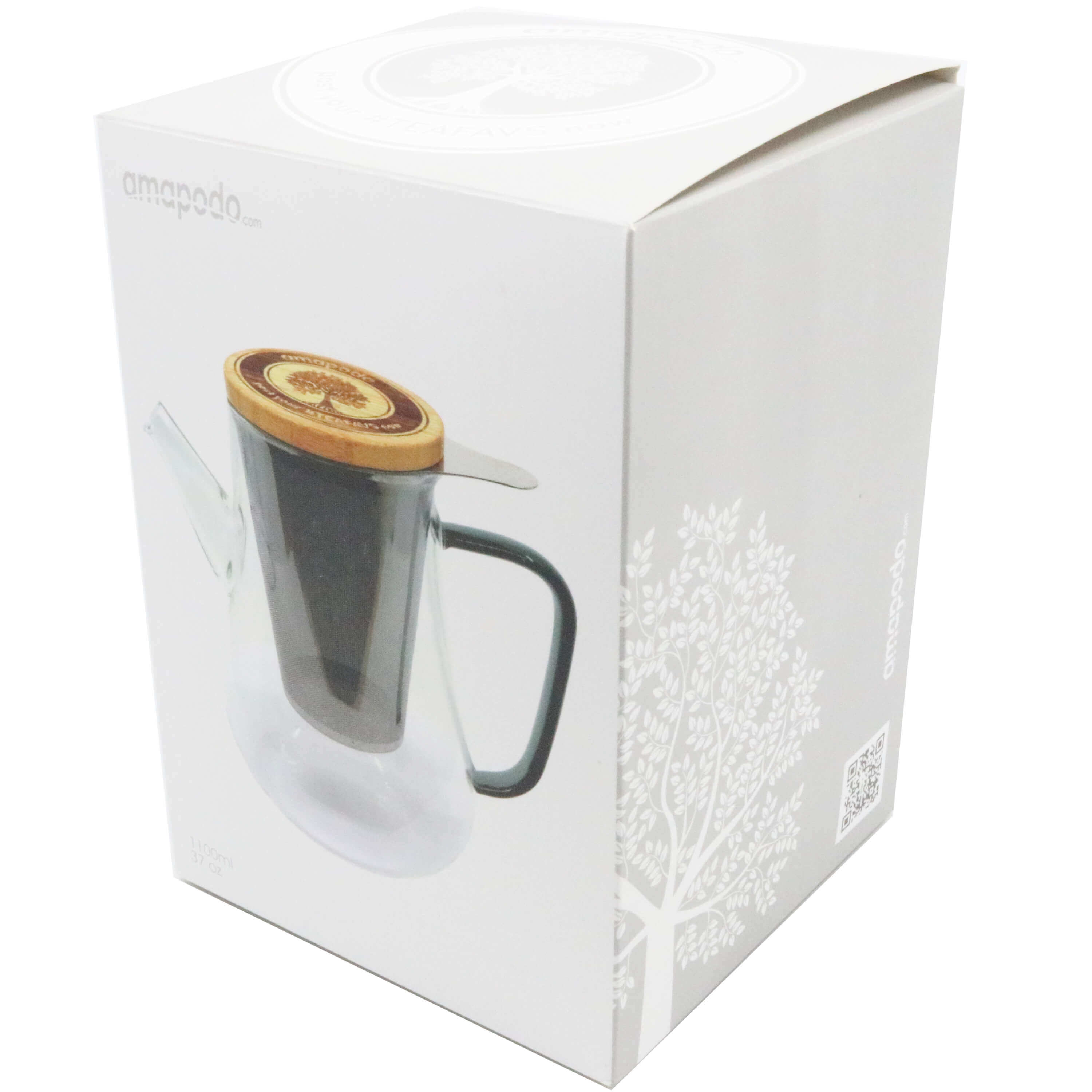 GOMETY Teekanne Aus Borosilikatglas 1,3L - Mit Siebeinsatz Für Losen Tee