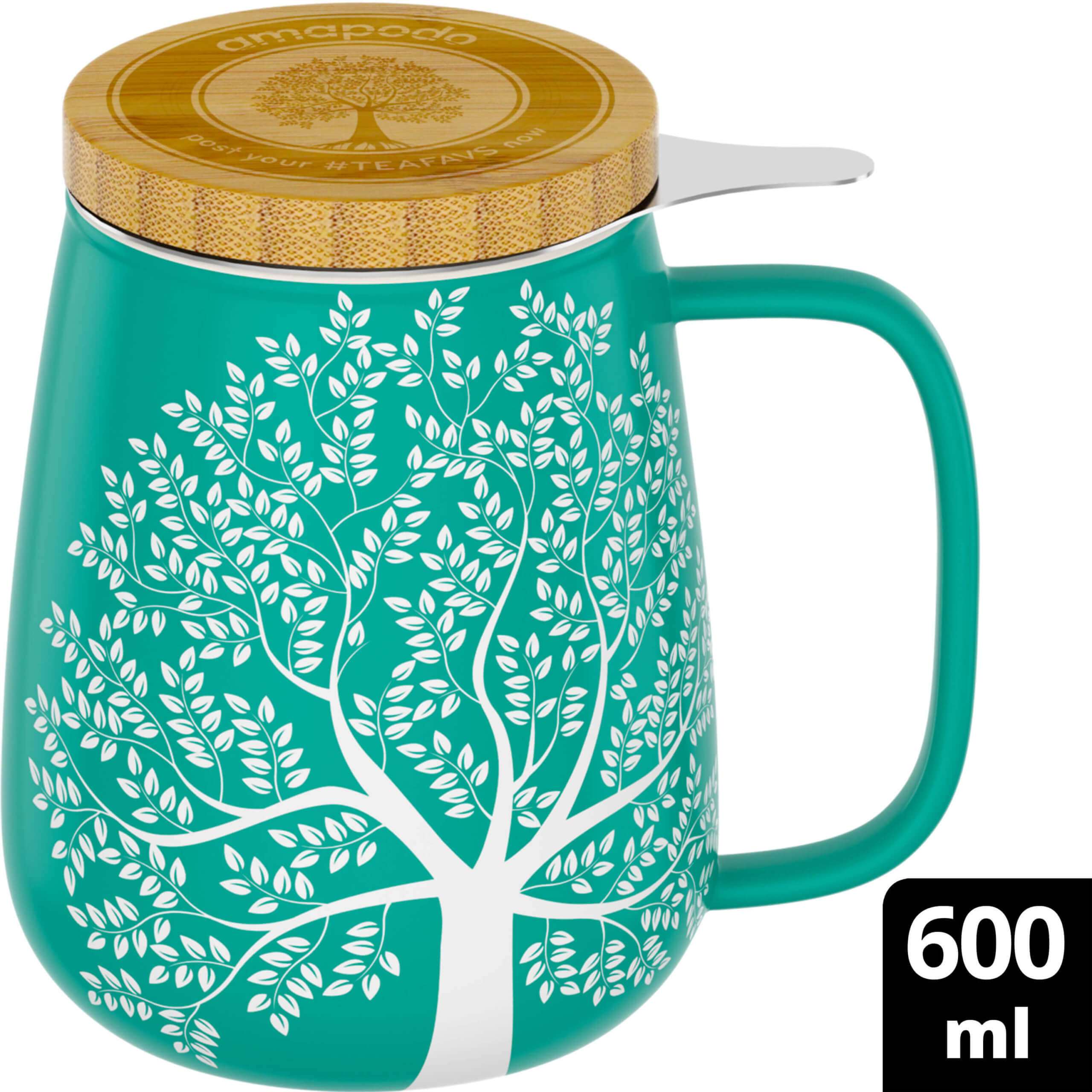 Teetasse mit Deckel und Sieb XXL