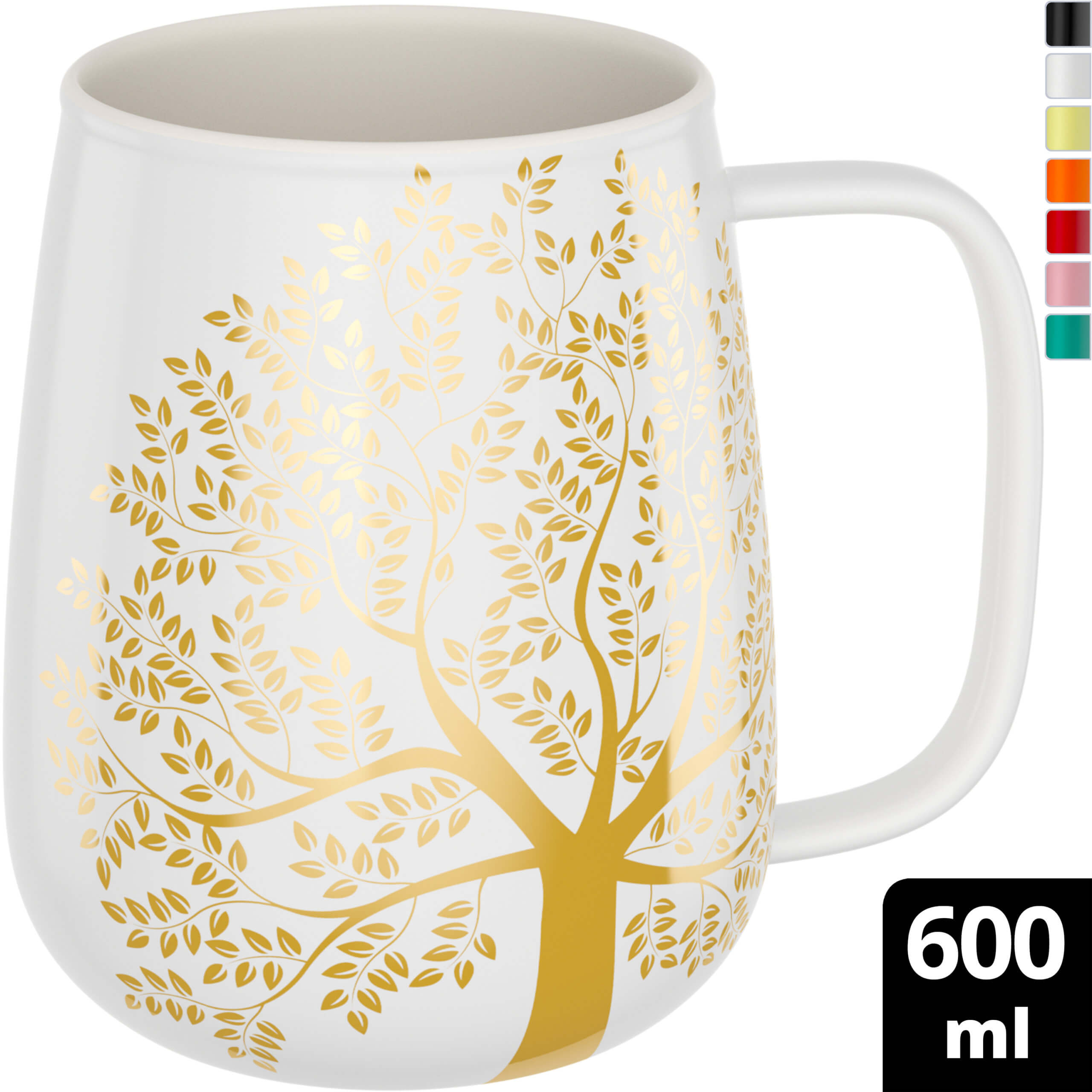 Amapodo Kaffeetasse Gross Aus Porzellan Mit Henkel 600ml Grosse Kaffeetasse Weiss Geschenke Fur Frauen Manner Teeflaschen Teekannen Teeglas Teetassen Mit Sieb Trinkflaschen Tee