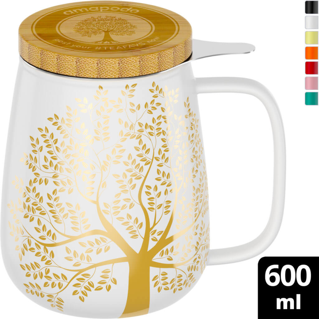 Amapodo Teetasse Mit Deckel Und Sieb