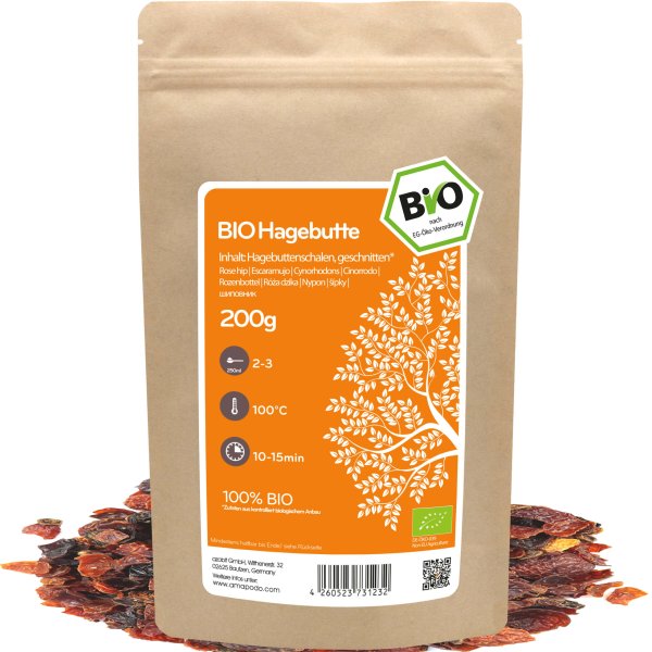 amapodo Bio Hagebutte Tee 200g lose Verpackung